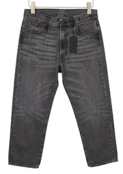 R13 Boyfriend 27 Women Jeans Wilson Black Whiskers Faded Cropped