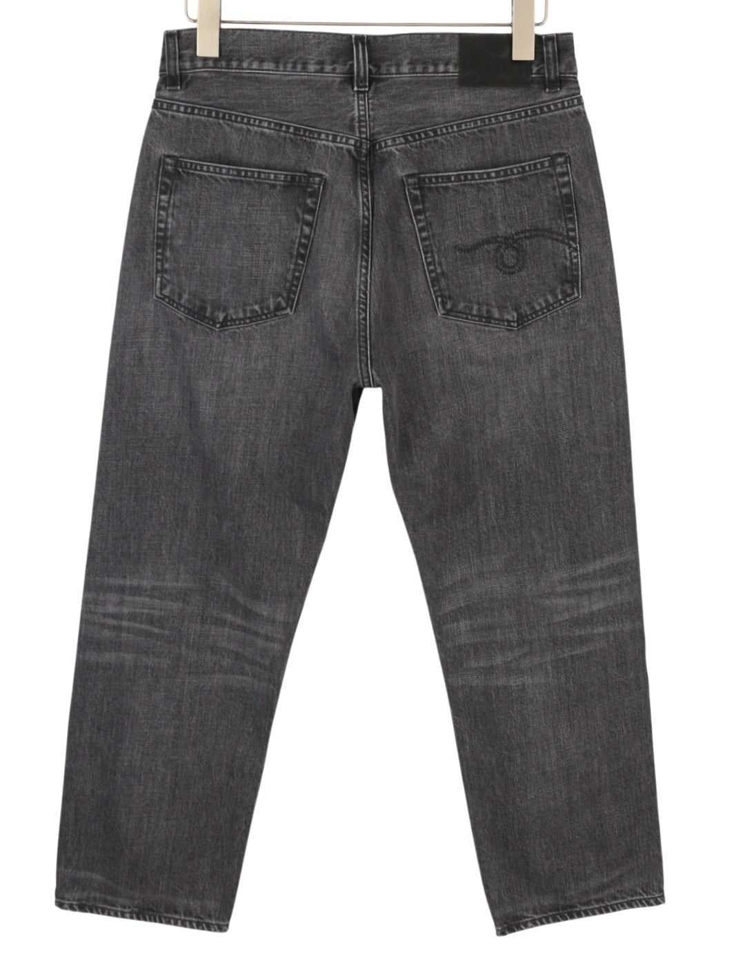 R13 Boyfriend 27 Women Jeans Wilson Black Whiskers Faded Cropped