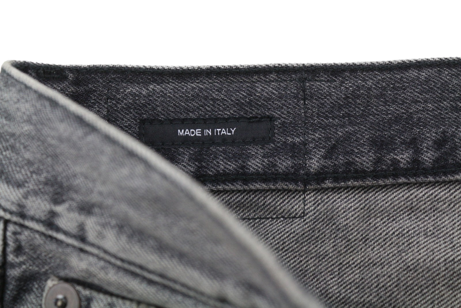 R13 Boyfriend Women Jeans 29 Leyton Black Washed Cropped Straight Zip FW25