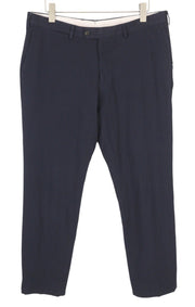 SUITSUPPLY Soho Men Trousers UK46R Dark Blue Seersucker Tapered Fit