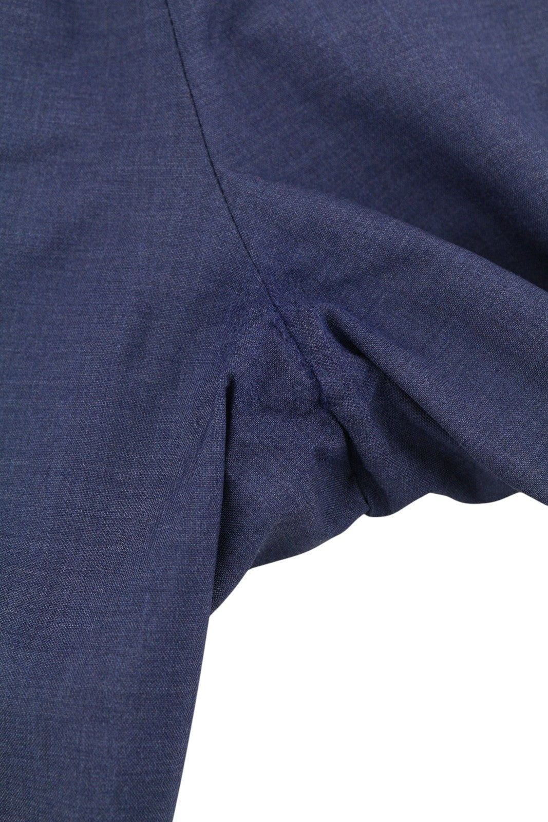 SUITSUPPLY Soho Turn-Up Men Trousers UK32R Blue Wool S120 Tapered Zip