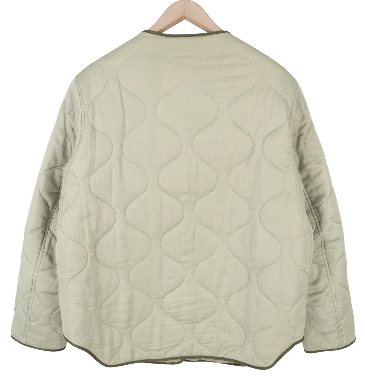 ALLSAINTS Foxi Liner Women Jacket EU42 Green Quilted Button-Up Pockets