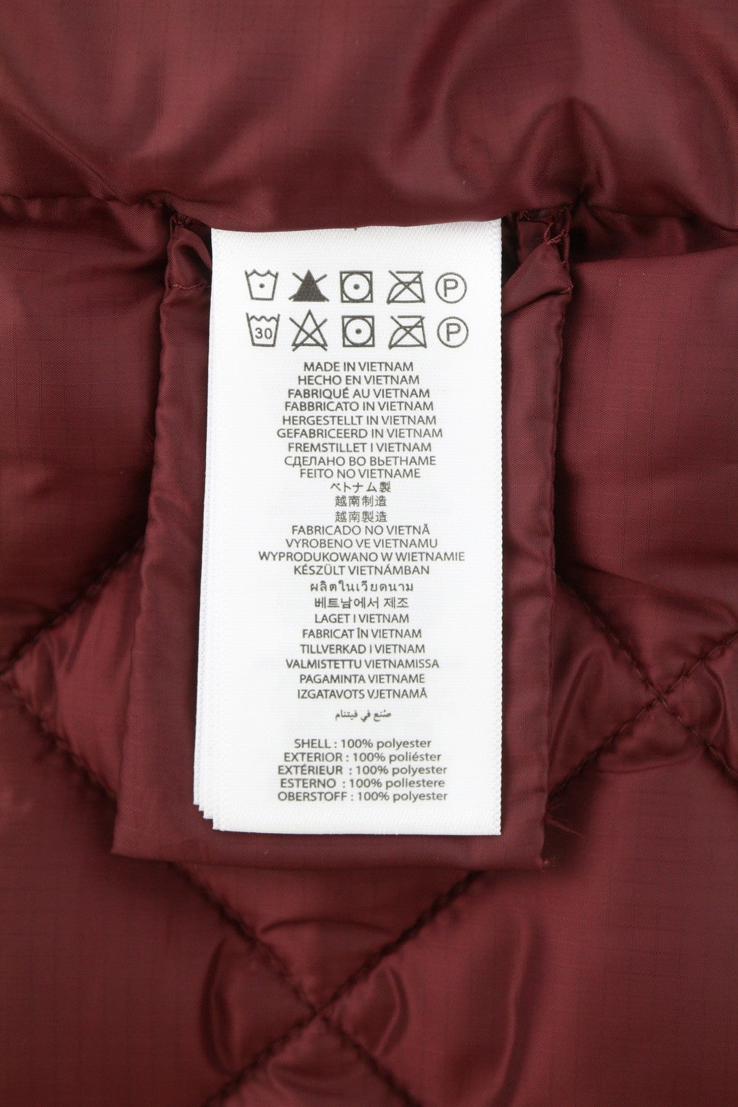 MICHAEL KORS Men Waistcoat L Burgundy Quilted Insulated Zip Vest RRP199
