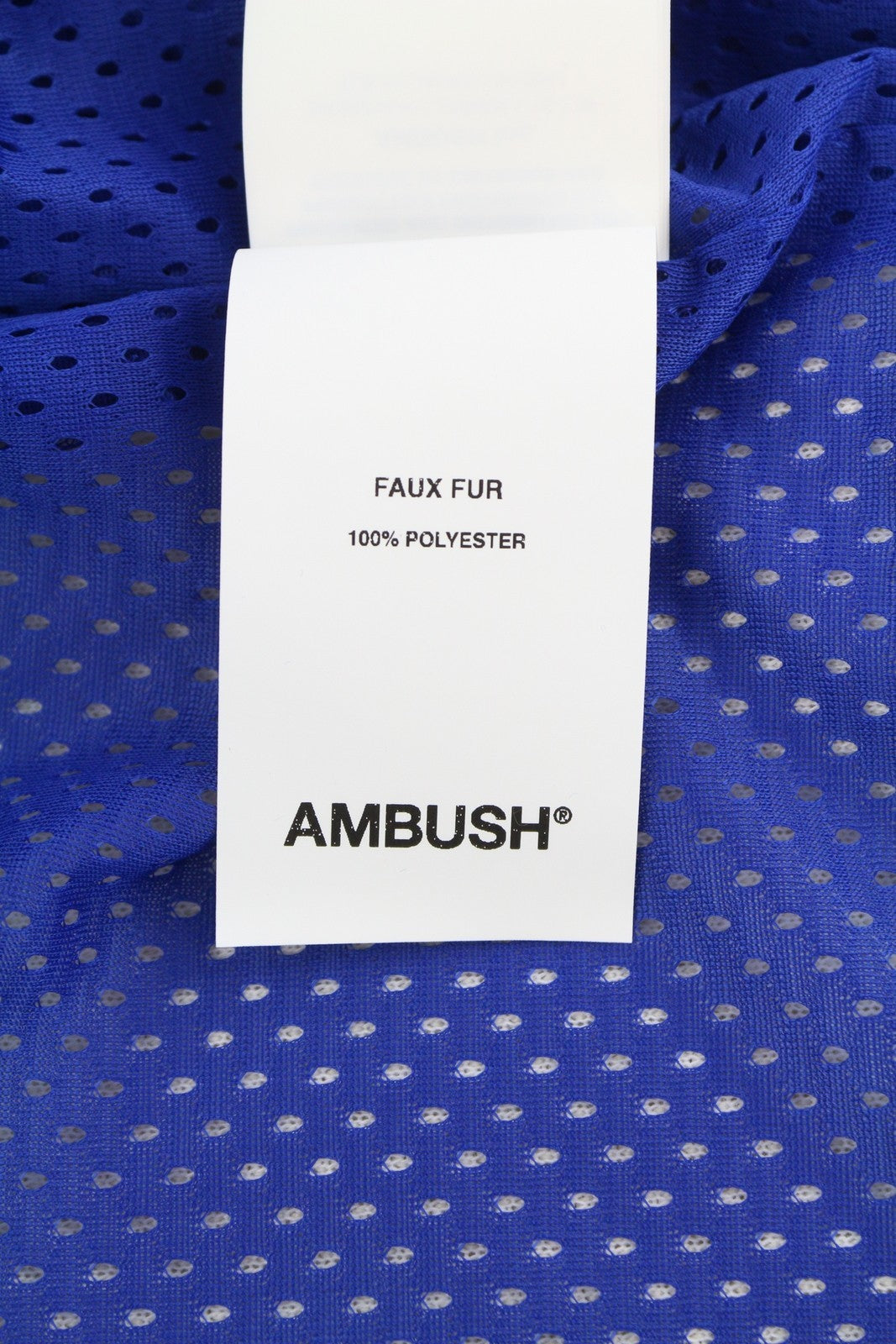 AMBUSH New Fleece Men Jacket S Ivory Faux Fur Fluffy Zip Light RRP710