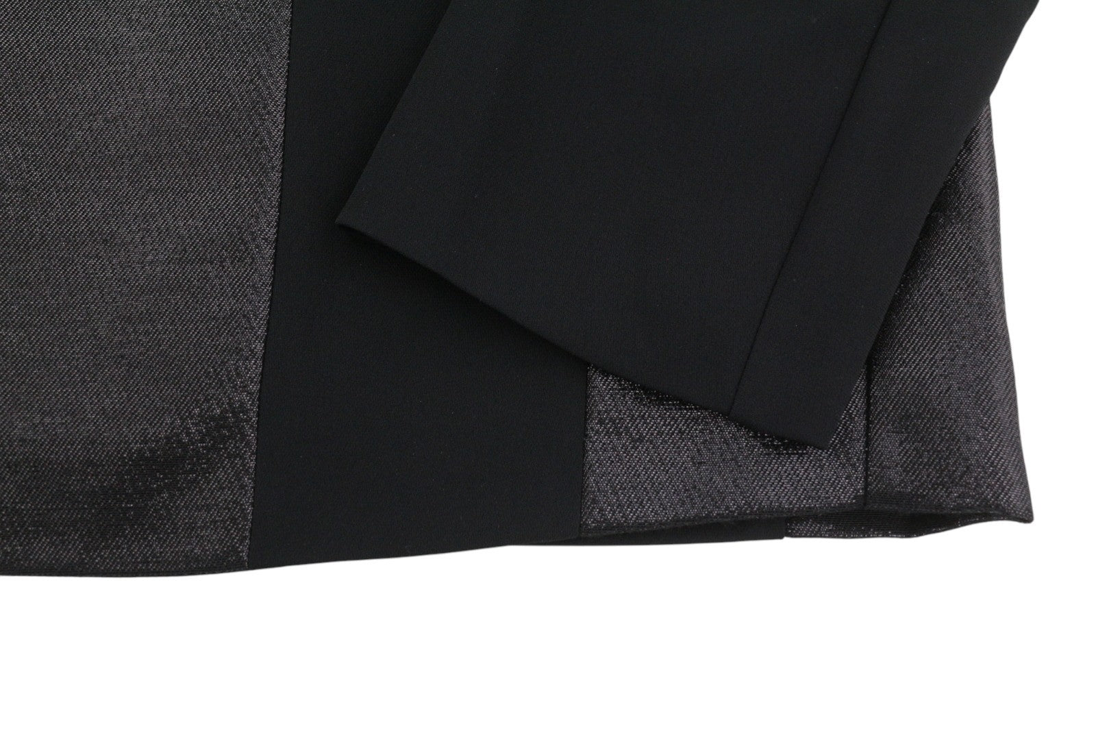 MARINA RINALDI Women Dress EU46 Black Wool Blend V-Neck 3/4 Sleeves Knee-Length