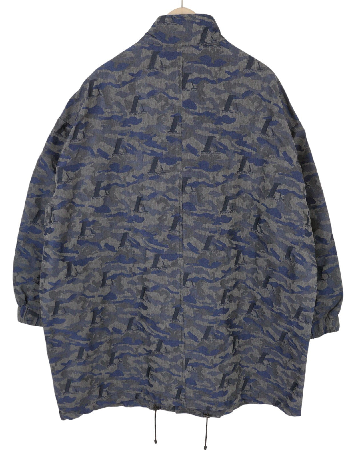 EMPORIO ARMANI Men Jacket EU50 Oversized Jacquard Camo Full Zip Unlined