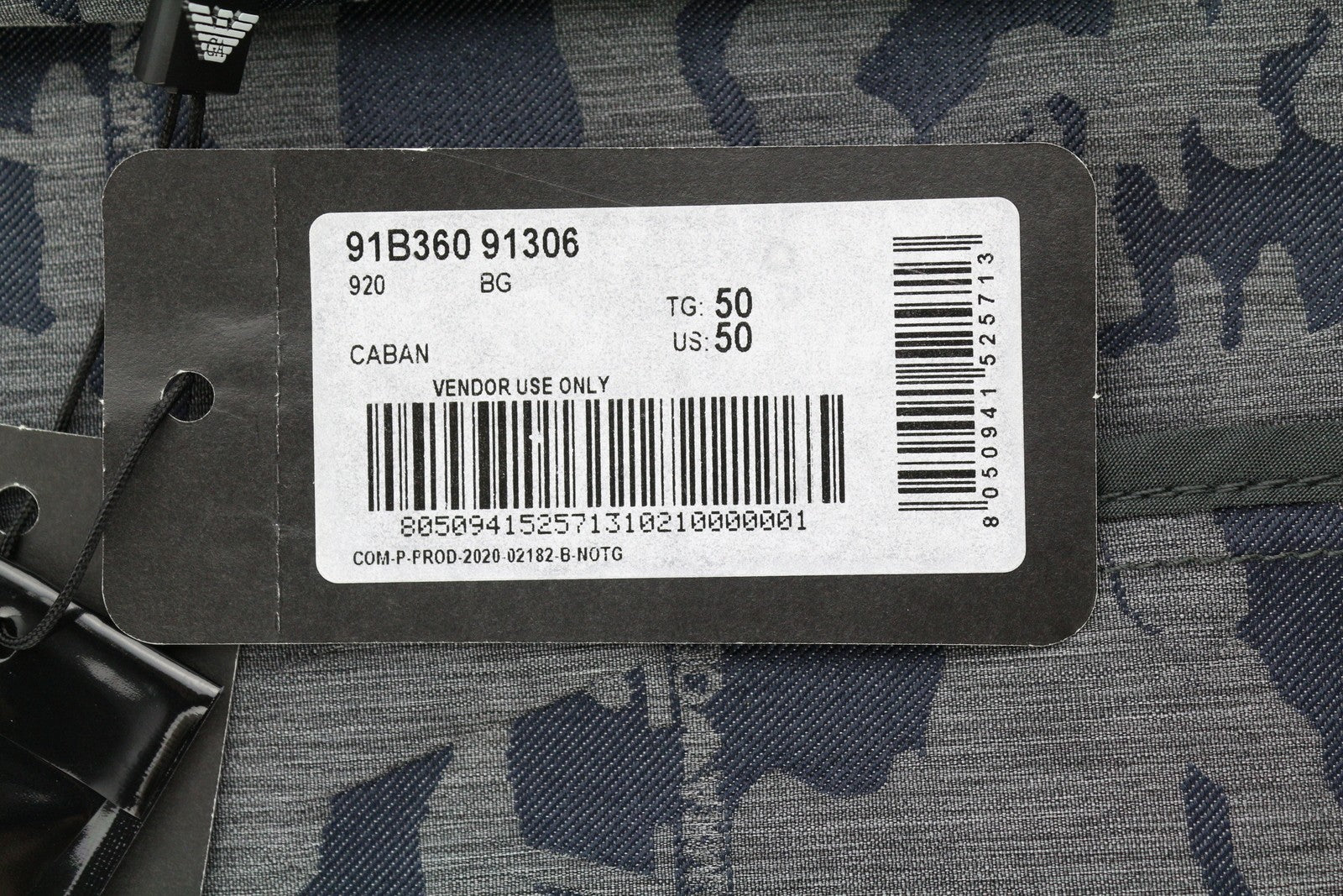 EMPORIO ARMANI Men Jacket EU50 Oversized Jacquard Camo Full Zip Unlined