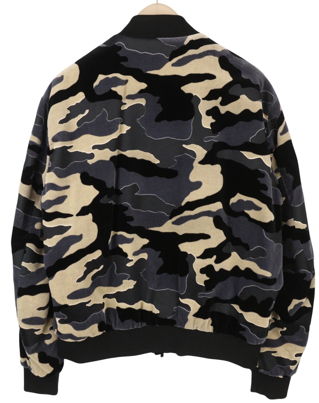 EMPORIO ARMANI Men Jacket EU52 Camouflage Soft Padded Lined Zip Bomber