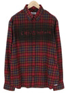 Button-Up Spray Book Check Flan Red
