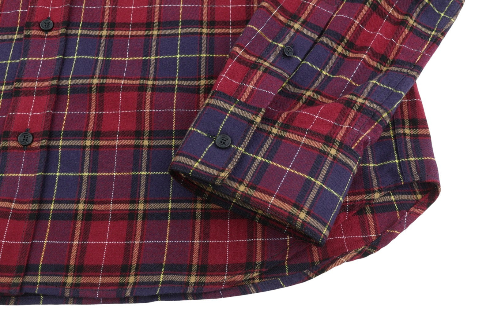 OFF-WHITE Spray Book Check Flan Red Men Shirt 50 Burgundy Button-Down Flannel