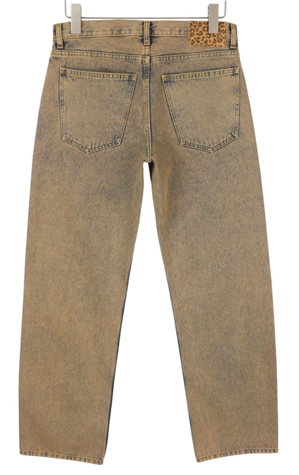 ALANUI Desert Rose Regular Women Jeans W27 Apricot Overdyed Denim Zip RRP550