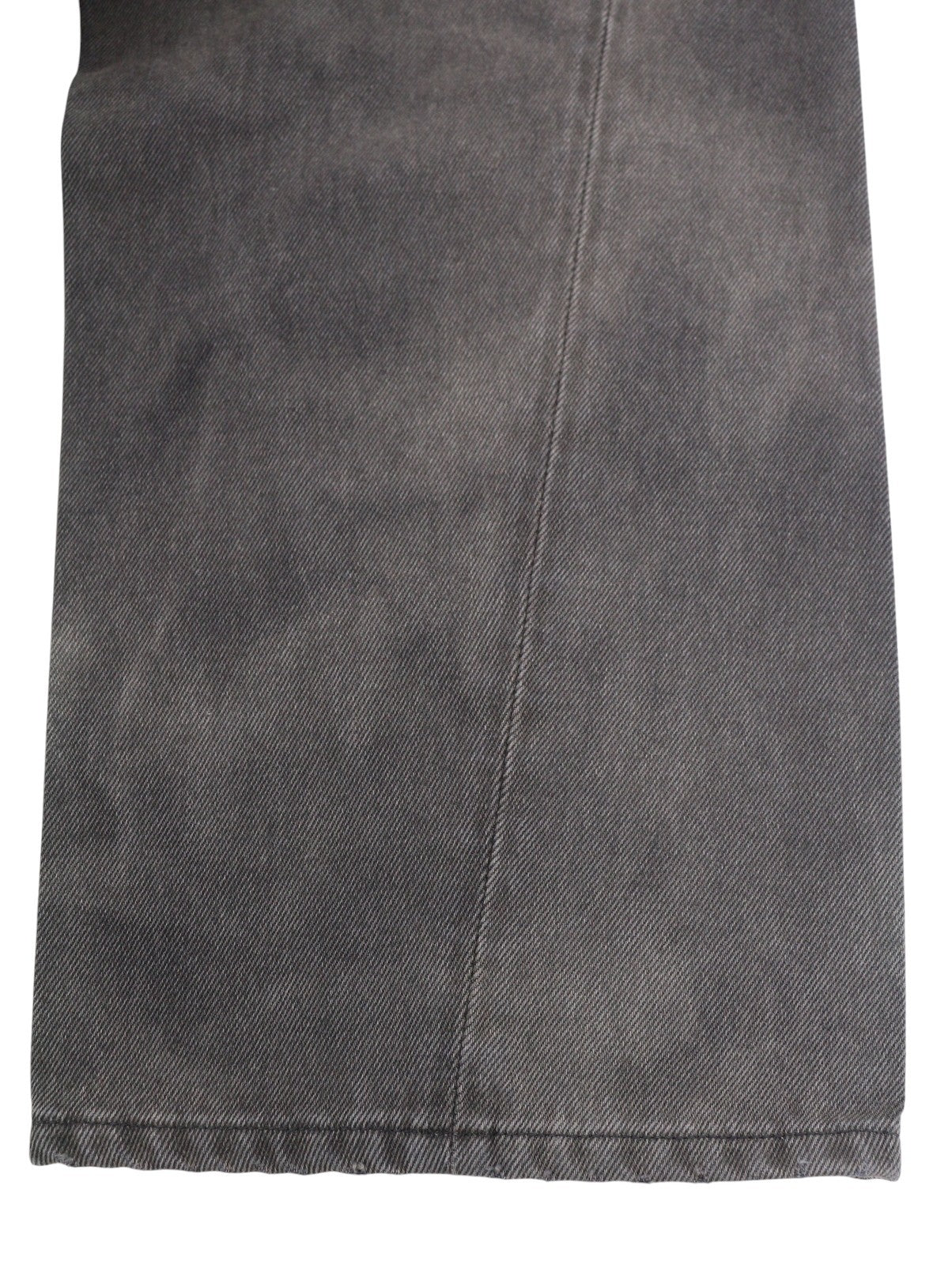 AMBUSH Men Jeans W31 Black Faded Cropped Asymmetric Seam Button Fly Denim