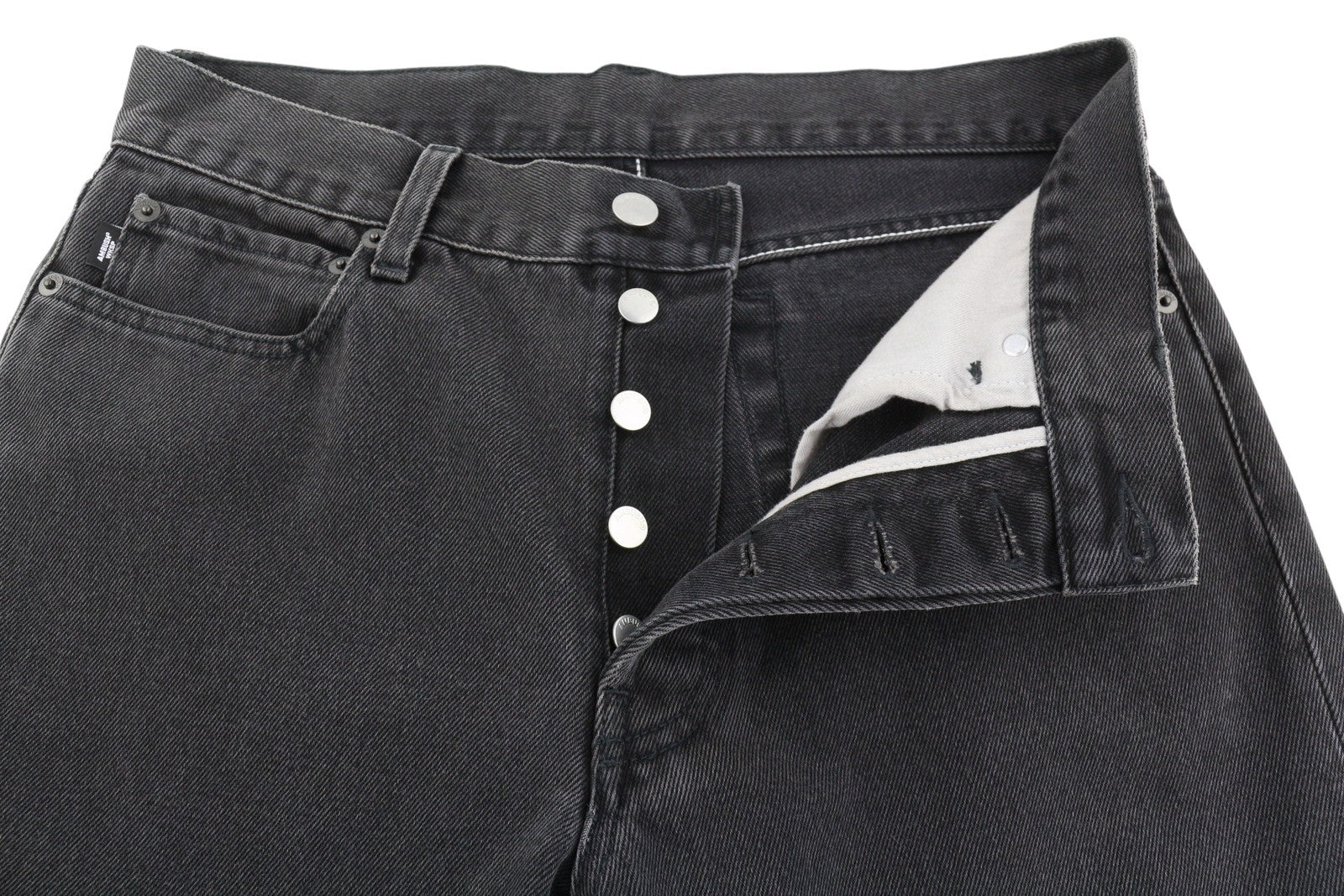 AMBUSH Wksp Slim Fit Denim Men Jeans W31 Black Button Fly 5 Pocket Logo