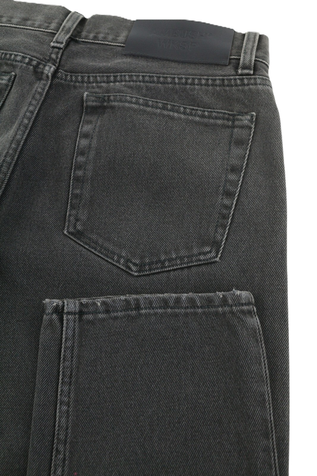 AMBUSH Wksp Slim Fit Denim Men Jeans W31 Black Button Fly 5 Pocket Logo