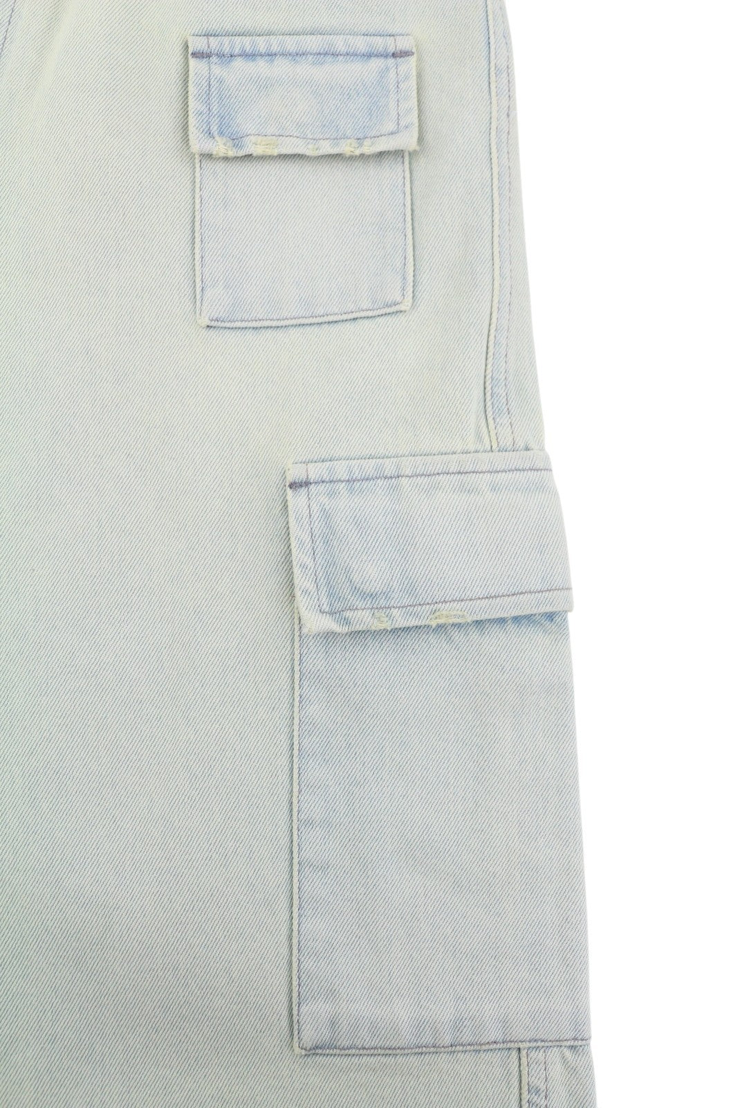AMBUSH Slim Denim Cargo Men Jeans W32 Light Blue Distressed Regular RRP920