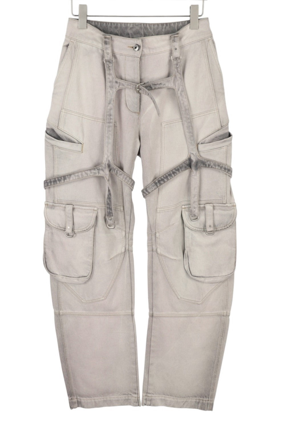 OFF-WHITE Laundry Cargo Over Women Jeans W26 Lilac Burnished Baggy RRP2088