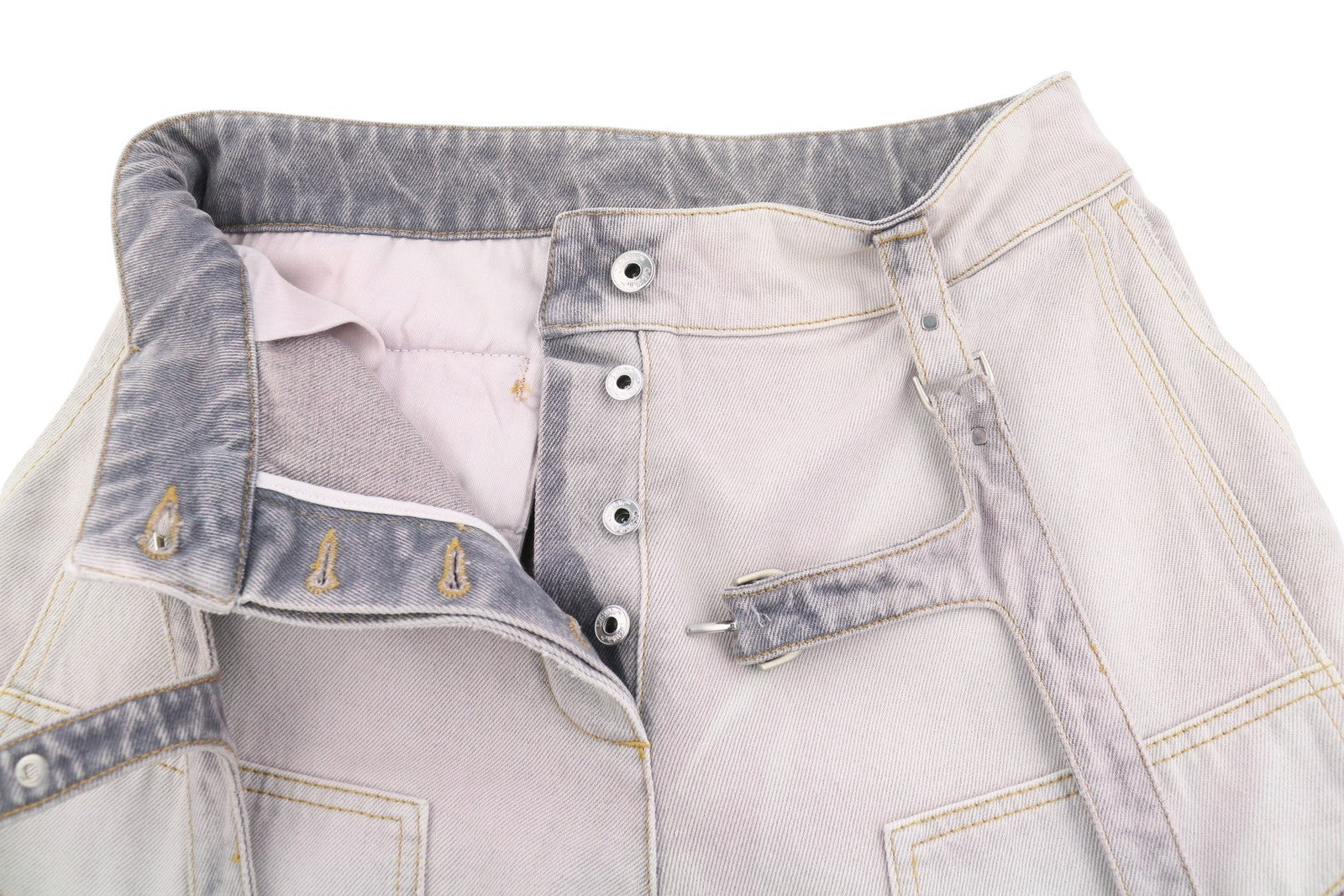 OFF-WHITE Laundry Cargo Over Women Jeans W26 Lilac Burnished Baggy RRP2088