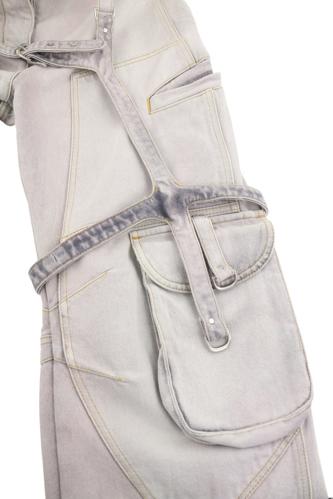 OFF-WHITE Laundry Cargo Over Women Jeans W26 Lilac Burnished Baggy RRP2088