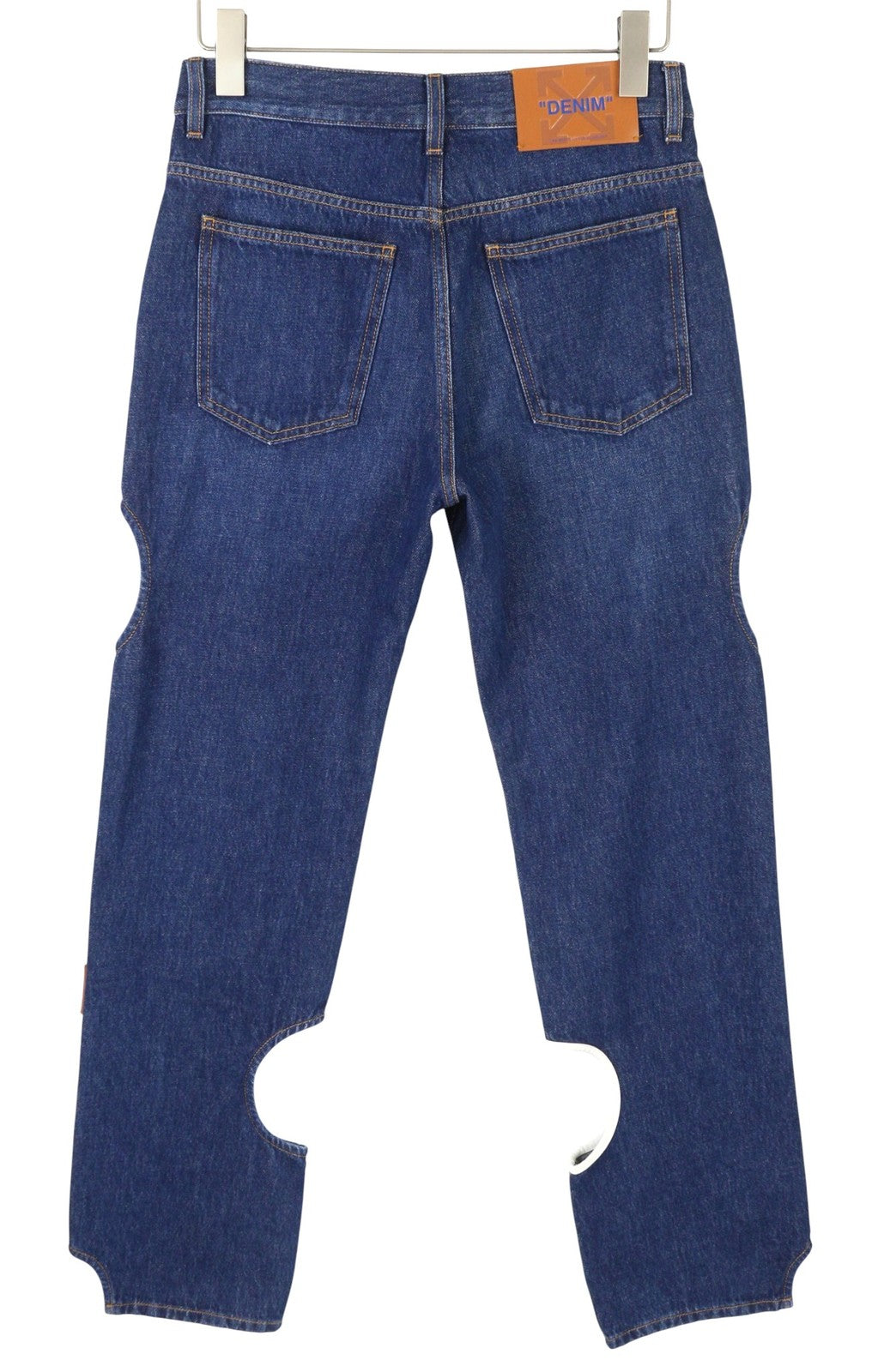 OFF-WHITE Meteor Denim Women Jeans W28 Blue Cut-Out Button Fly RRP765