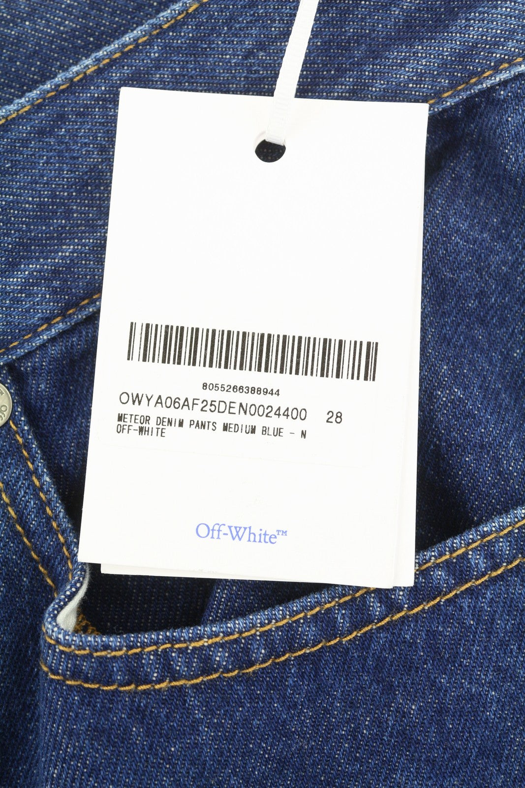 OFF-WHITE Meteor Denim Women Jeans W28 Blue Cut-Out Button Fly RRP765