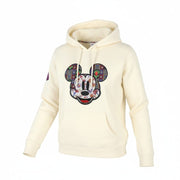 DESIGUAL Disney Face Patch Mickey Mouse Women Hoodie XS Beige Oversized Pull On