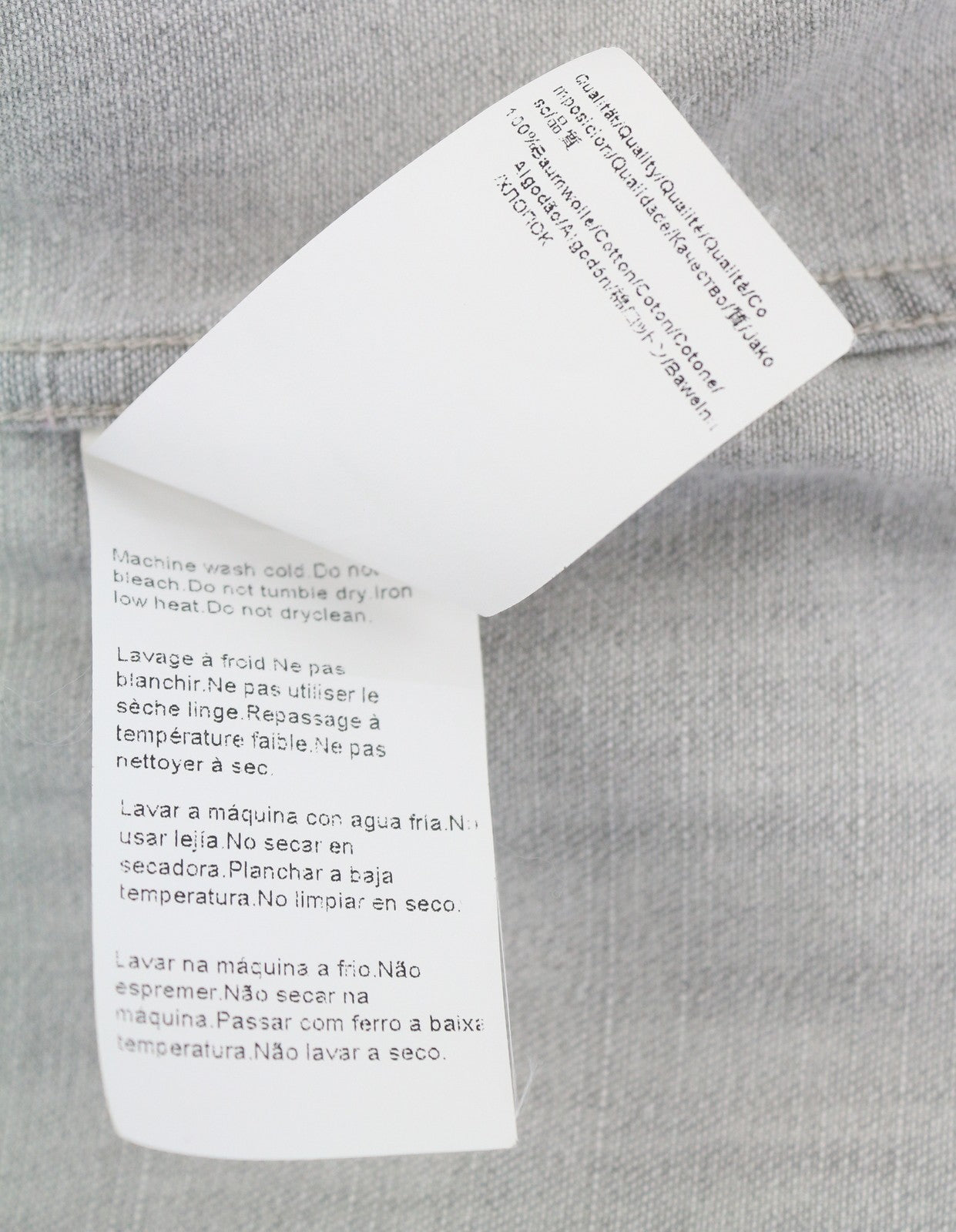 HUGO BOSS EdaE Men Shirt L Light Grey Washed Snap Button Western Collar