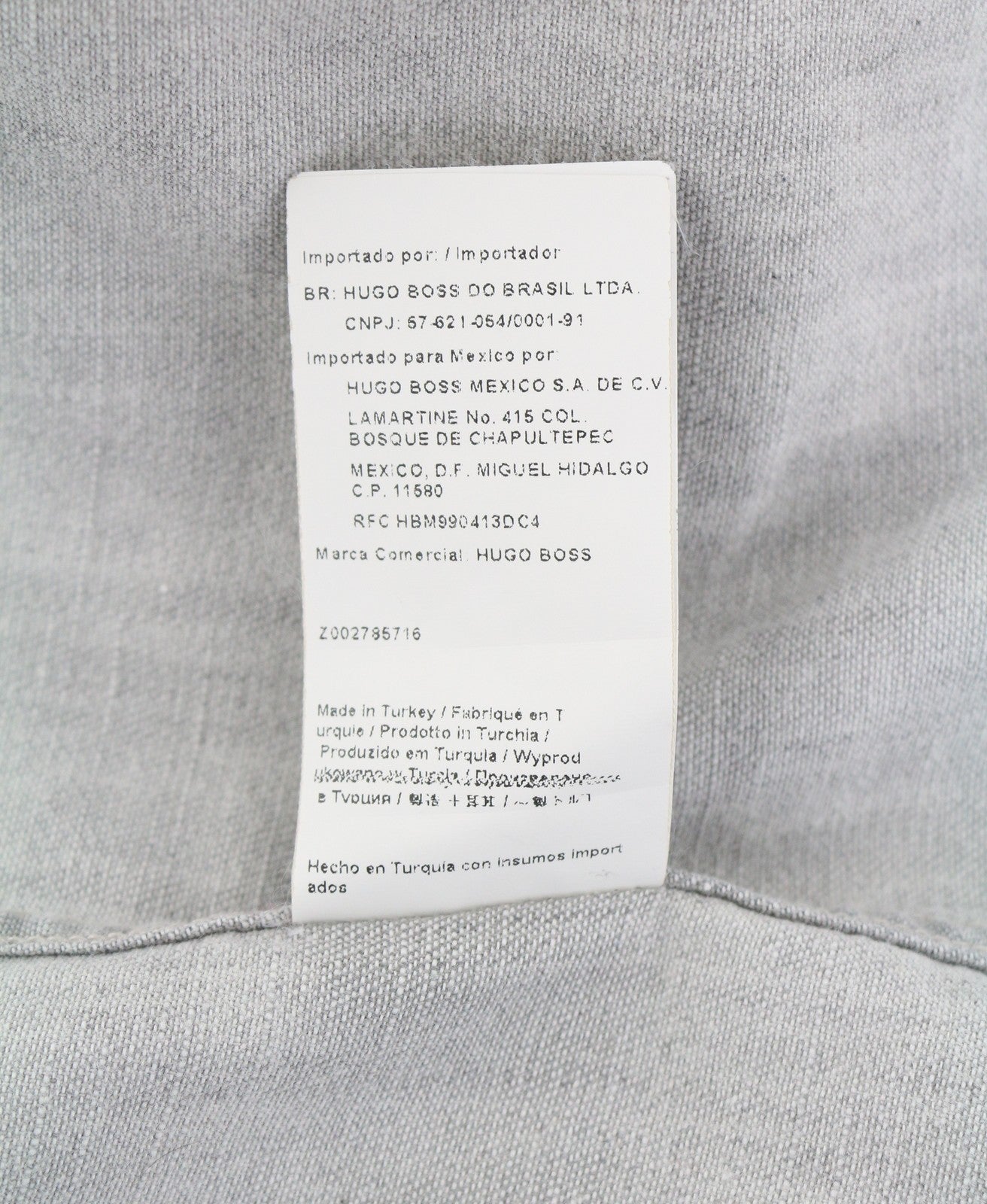 HUGO BOSS EdaE Men Shirt L Light Grey Washed Snap Button Western Collar