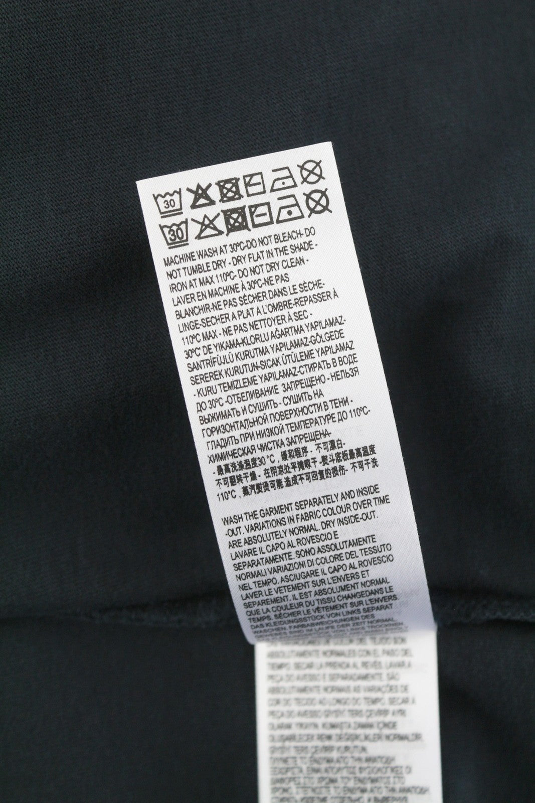 DIESEL T-Just-Slits-B65 Men T-Shirt S Dark Blue Crew Neck Wash Effect