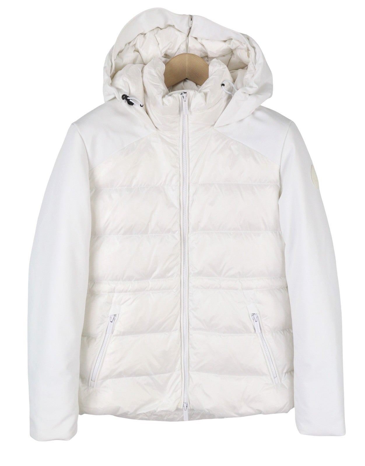 WOOLRICH Soft Shell Down Hybrid Women Jacket S White Quilted RRP520