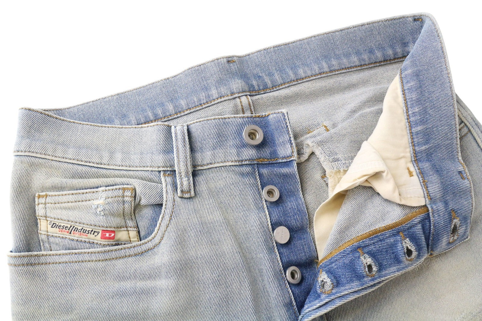 DIESEL D-Eetar 081AK Men Jeans W28/L32 Blue Stretch Carrot Distressed