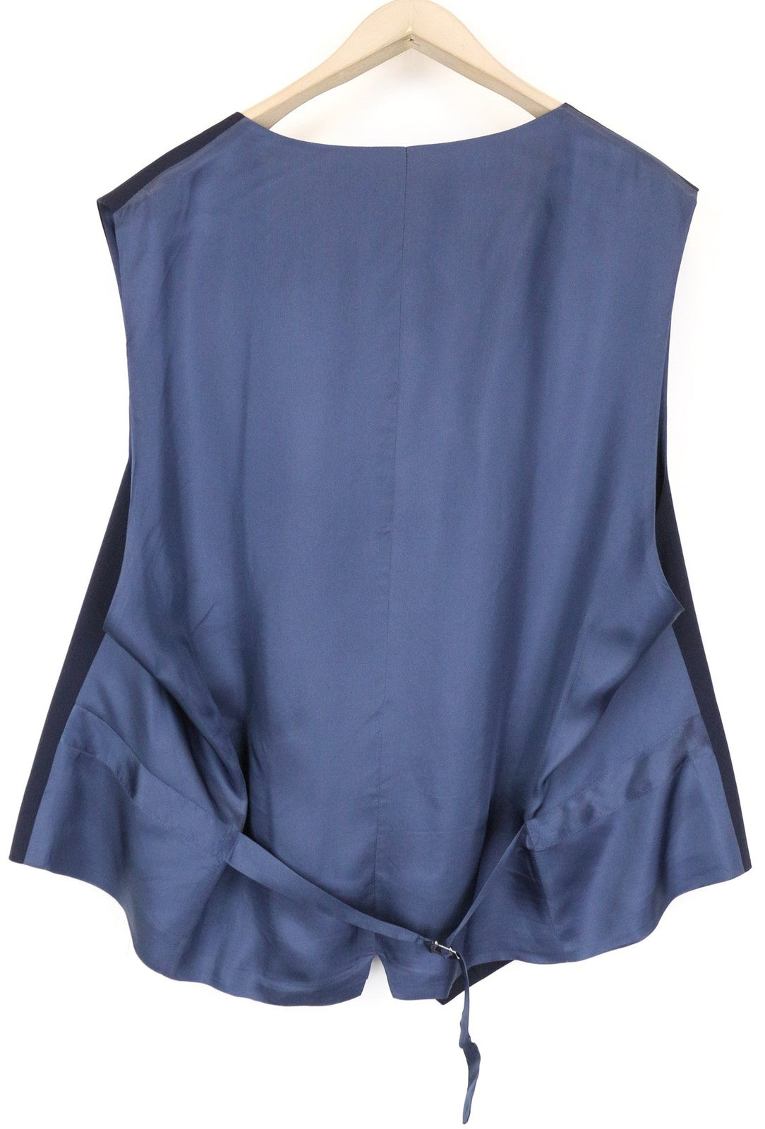 SUITSUPPLY Ferrara Men Waistcoat UK60R Blue Slim Wool V-Neck Button Formal