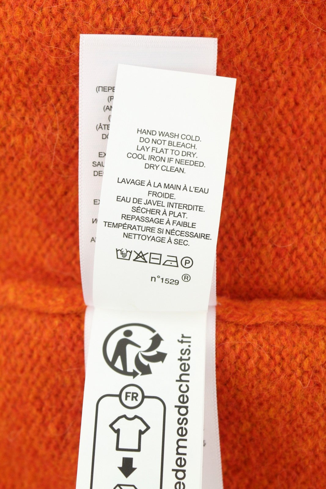 RALPH LAUREN Classic Orange Men Jumper XS Melange Wool Alpaca Knit RRP269