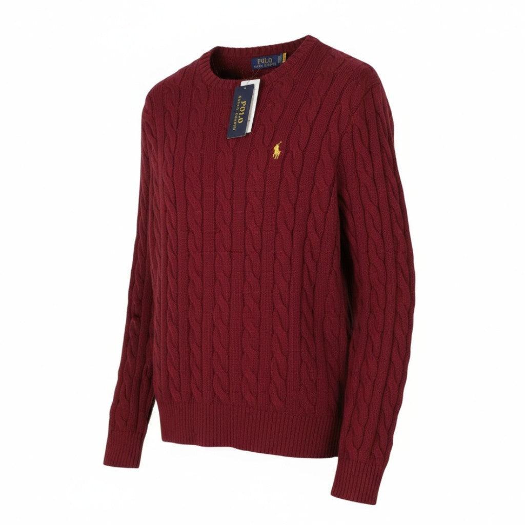 RALPH LAUREN Driver Cn-Long Sleeve Red Men Jumper S Burgundy Pullover RRP214