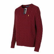 RALPH LAUREN Driver Cn-Long Sleeve Red Men Jumper S Burgundy Pullover RRP214