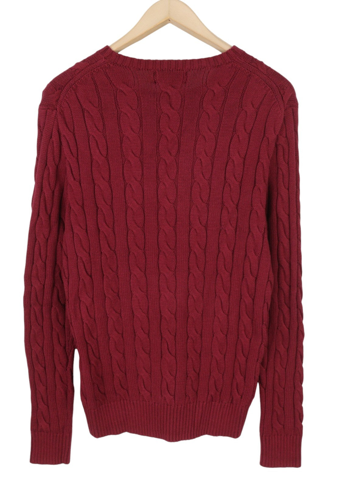 RALPH LAUREN Driver Cn-Long Sleeve Red Men Jumper S Burgundy Pullover RRP214
