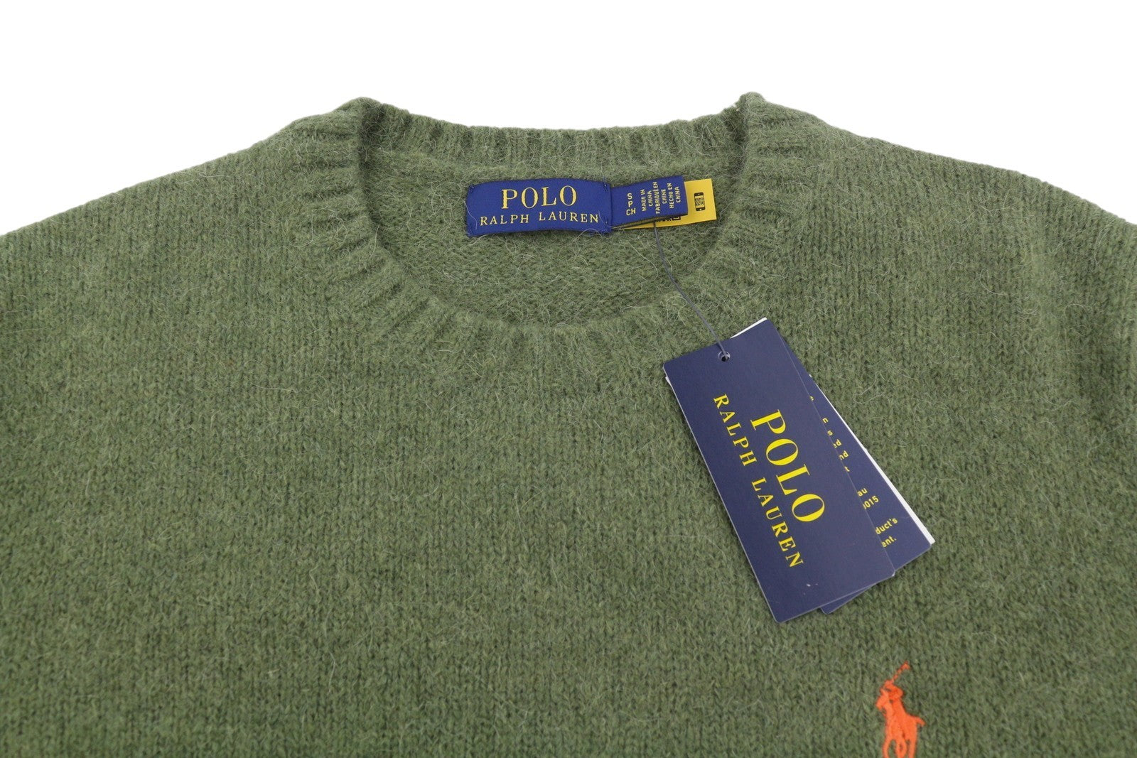 RALPH LAUREN Classics New Olive Men Jumper S Wool Alpaca Melange Pullover