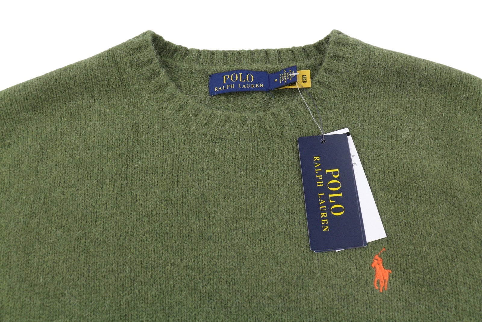 RALPH LAUREN Classics New Olive Men Jumper M Wool Alpaca Melange Pullover