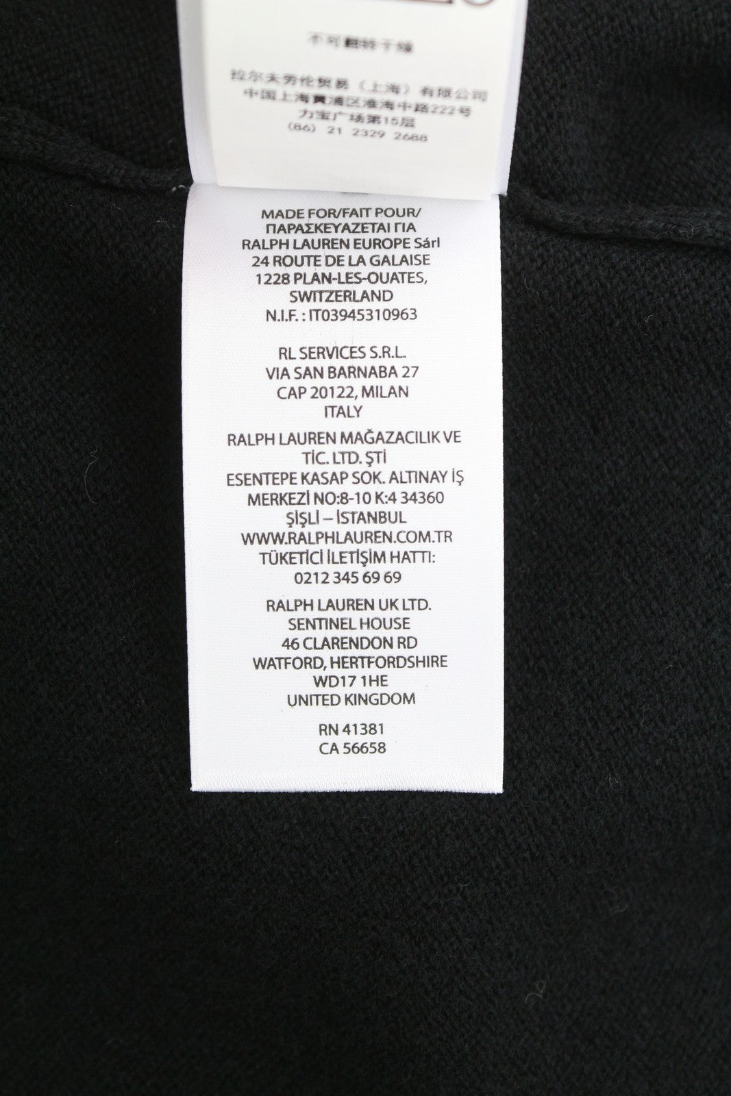 RALPH LAUREN Classic Men Jumper 2XL Black Wool Half Zip Collar Pull On RRP239