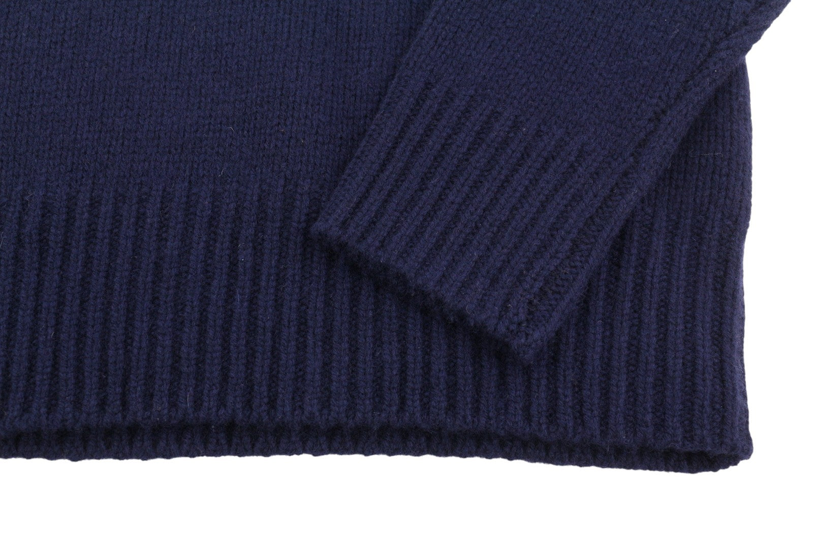RALPH LAUREN Echo Men Jumper M Blue Wool Cashmere Fine Knit Pull On RRP399