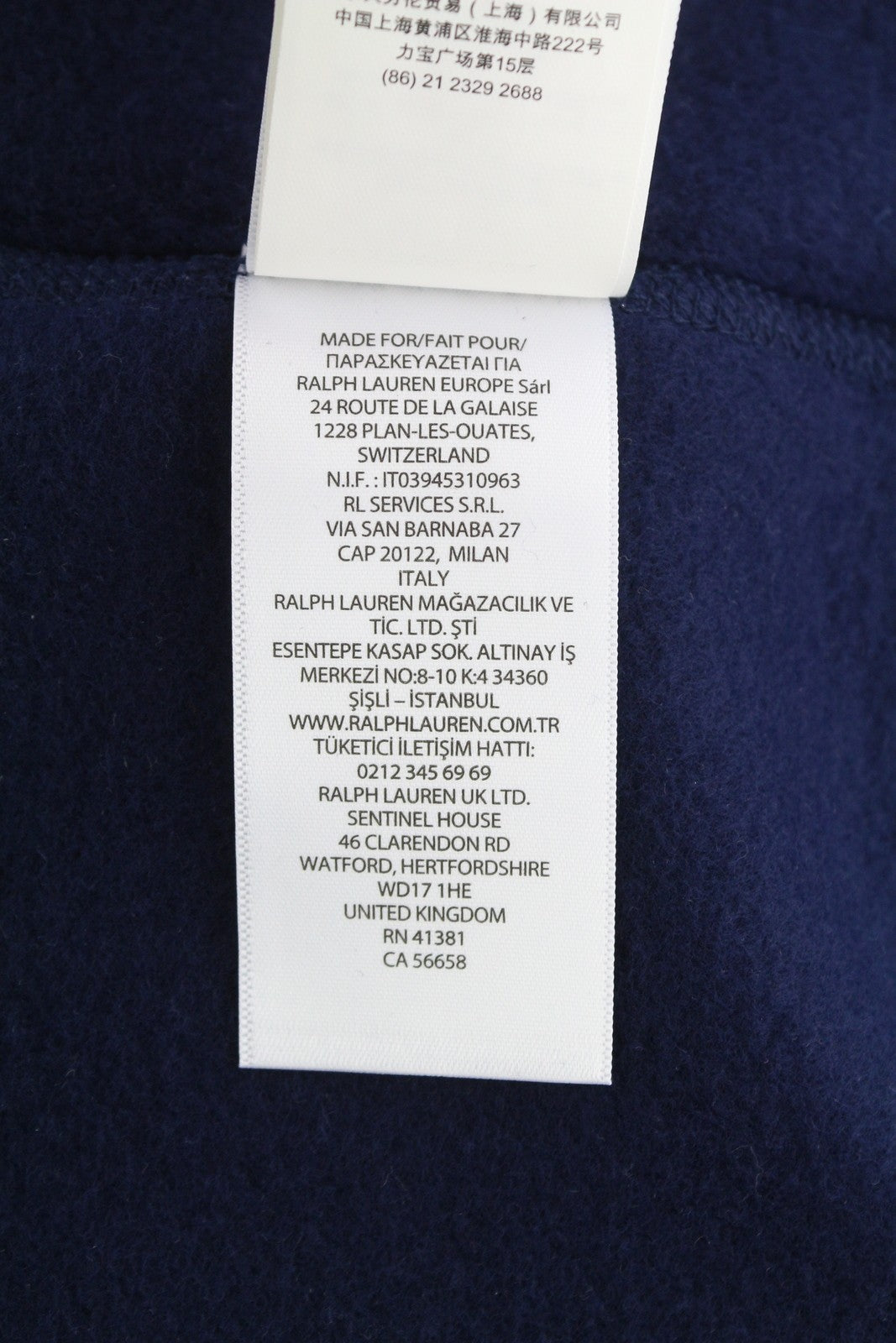 RALPH LAUREN Men Hoodie 2XL Dark Blue Hooded Kangaroo Pocket Pull On RRP199