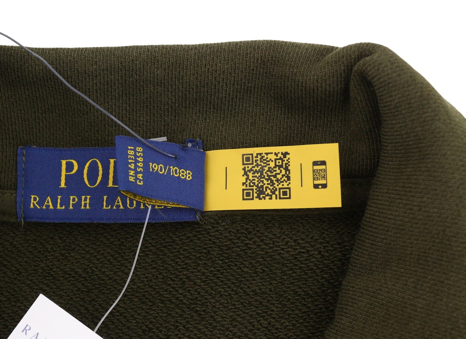 RALPH LAUREN Men Sweatshirt 2XL Dark Green Polo Half Button Knit RRP199