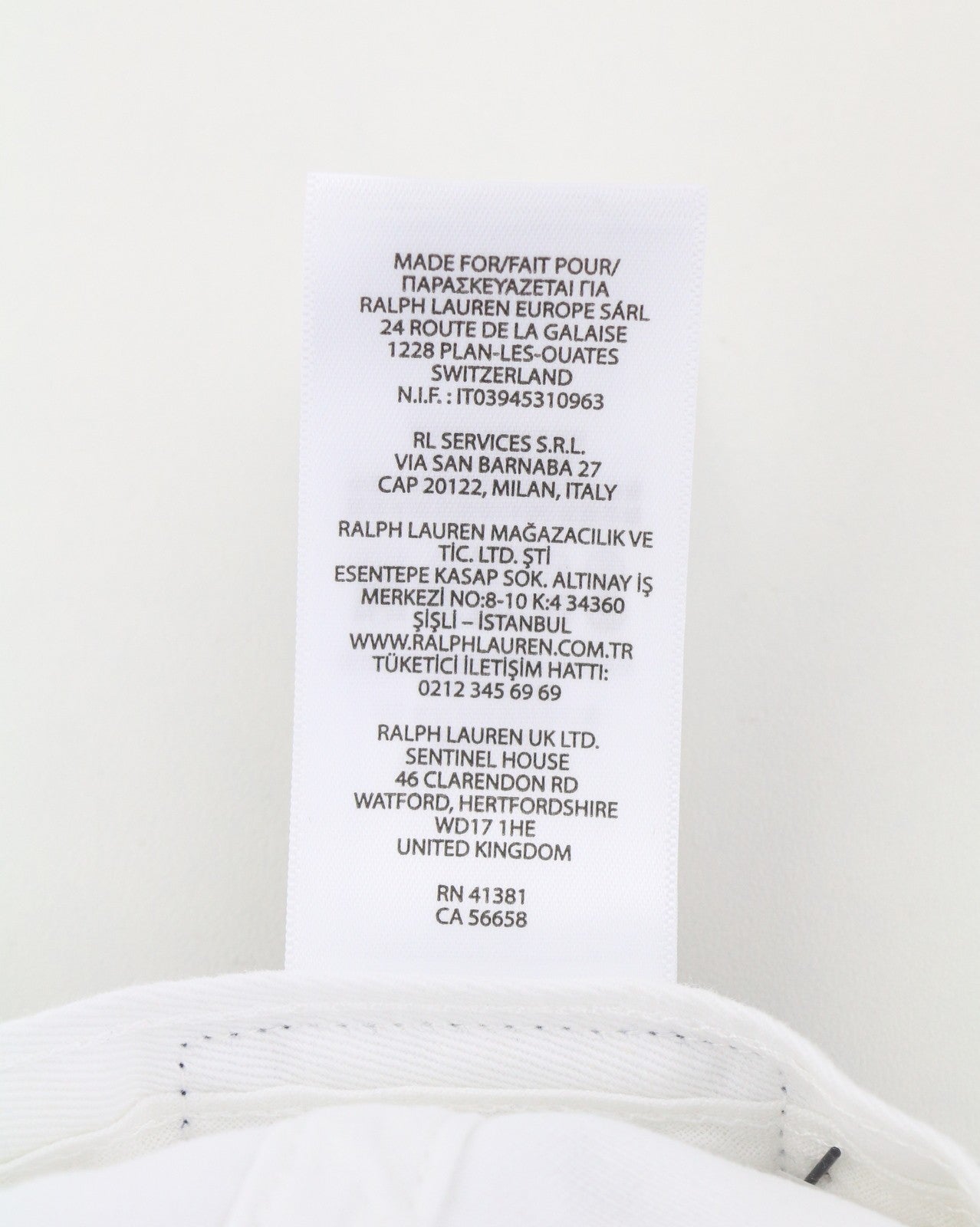 RALPH LAUREN Core Replen Men Cap OS White Logo Embroidered Baseball Unisex