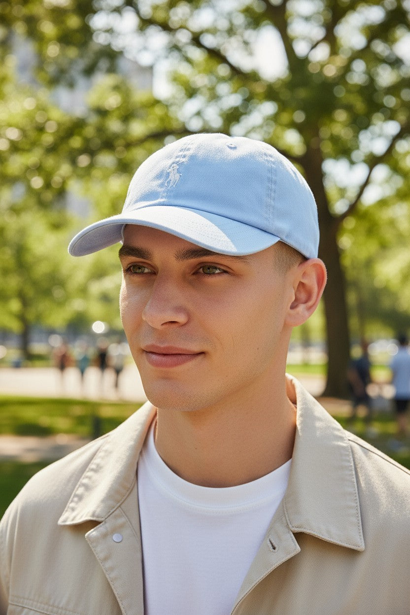 RALPH LAUREN Classic Sport Men Cap OS Blue Logo Embroidered Baseball Unisex