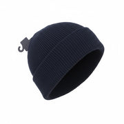 RALPH LAUREN Signature Cuff Men Hat 52 CM Dark Blue Wool Blend Knit Beanie