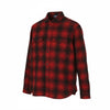 Red Polyester Button-Up