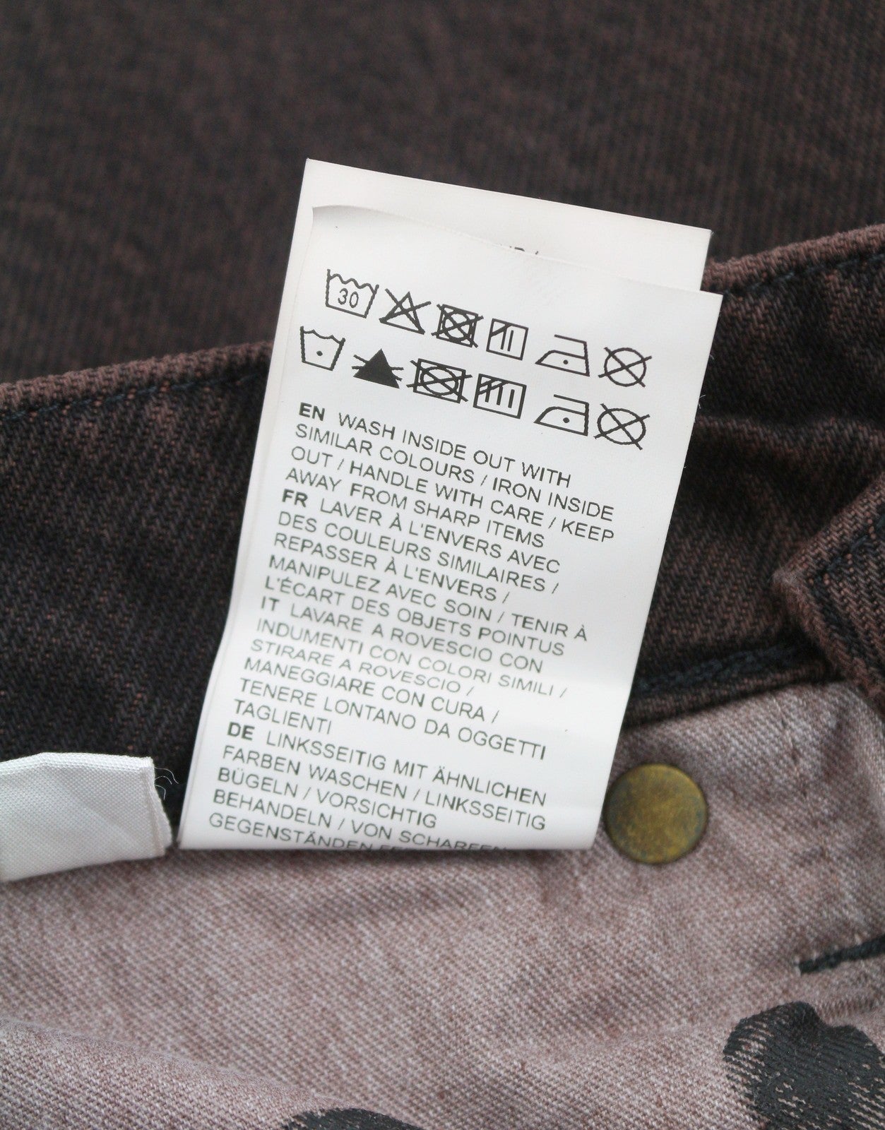 EYTYS Benz Sepia Baggy Fit Women Jeans W30/L32 Brown Faded Men Unisex RRP370