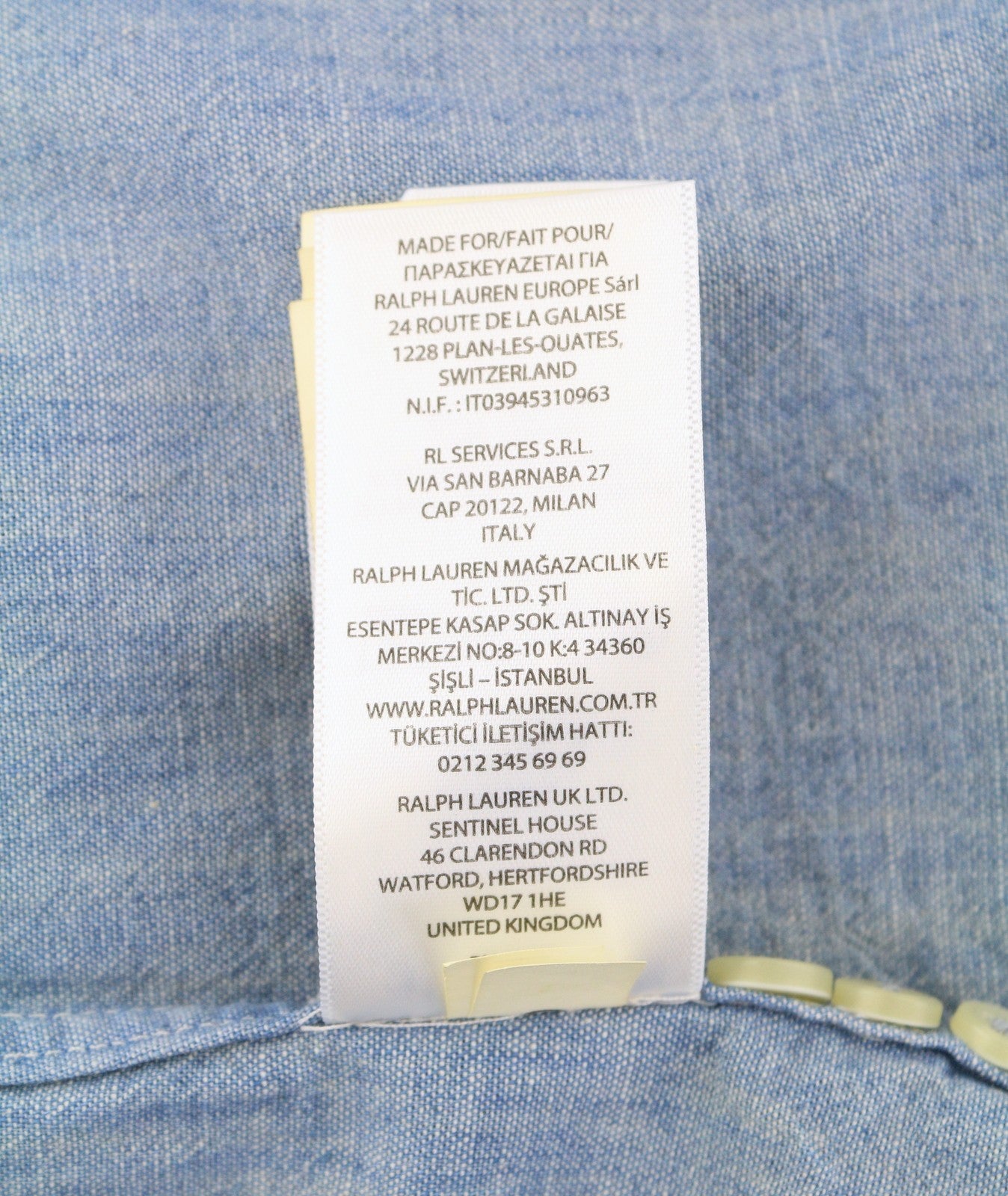 RALPH LAUREN Core Replen Men Shirt S Blue Custom Faded Button-Down RRP159