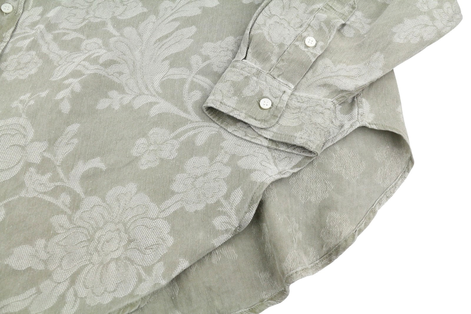 R13 Jumbo Shirtdress Women Dress M/L Olive Floral Linen Blend RRP1295 PS26