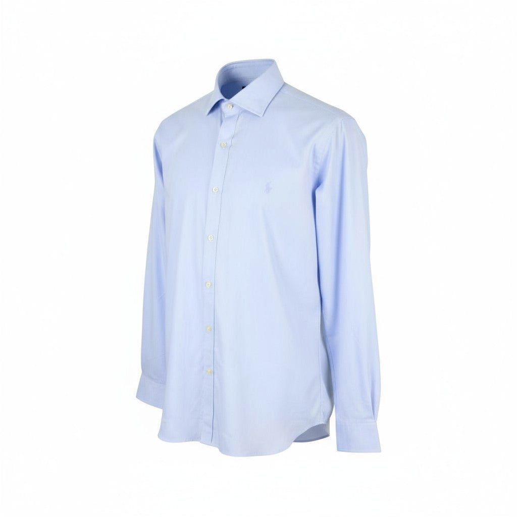 Blue Cotton Dress Shirt