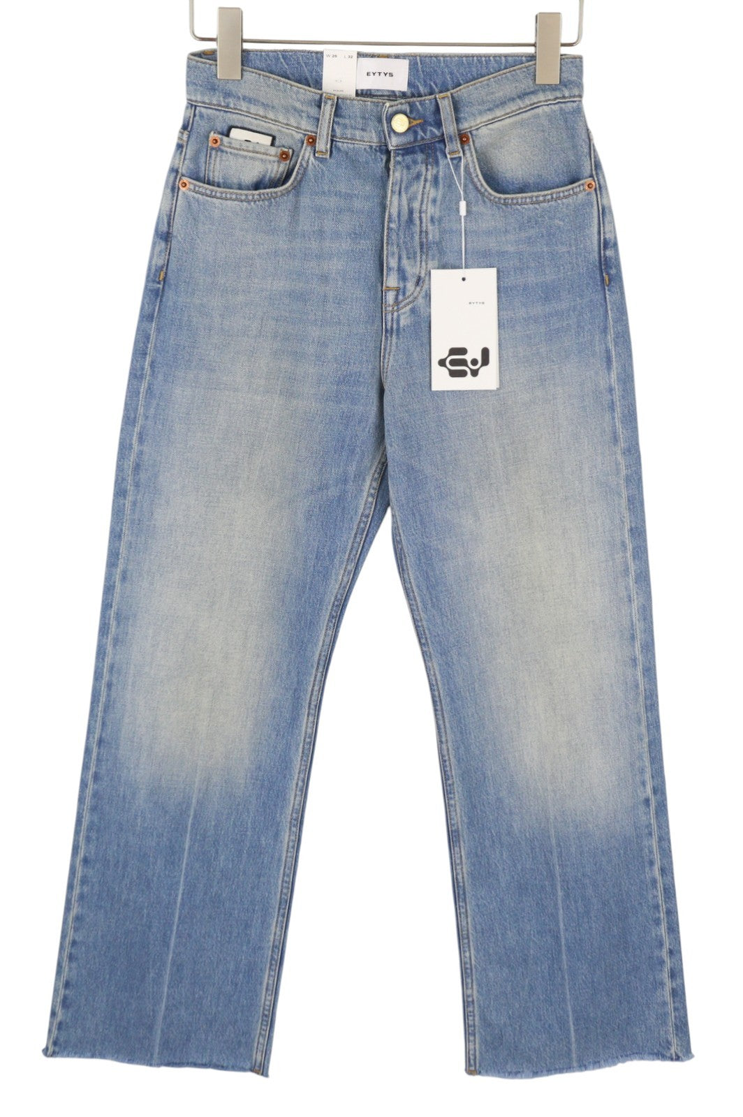 EYTYS Avalon Torn Indigo Cropped Bootcut Fit Women Jeans W25/L32 Blue RRP370